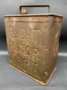 A Flight Motor Spirit two gallon petrol can by Valor, dated May 1932, with plain brass cap.