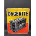 A Dagenite Batteries pictorial tin advertising sign, 17 x 20".
