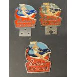 Three Butlins Car Club badges.