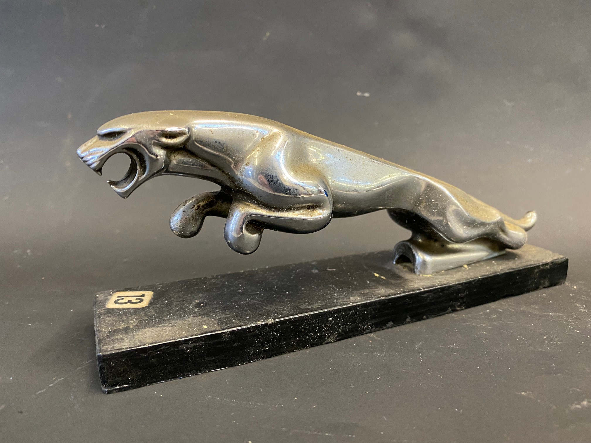 A Jaguar 'Leaper' accessory mascot, display base mounted. - Image 2 of 2