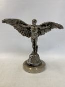 An 'Icarus' car mascot by George Colin for Finnigans of London, 1920s, fully stamped, display base