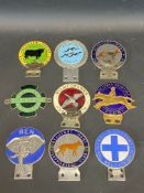 A quantity of car badges to include Aberdeen-Angus Cattle Society, Beaufort Hunt Supporters Club