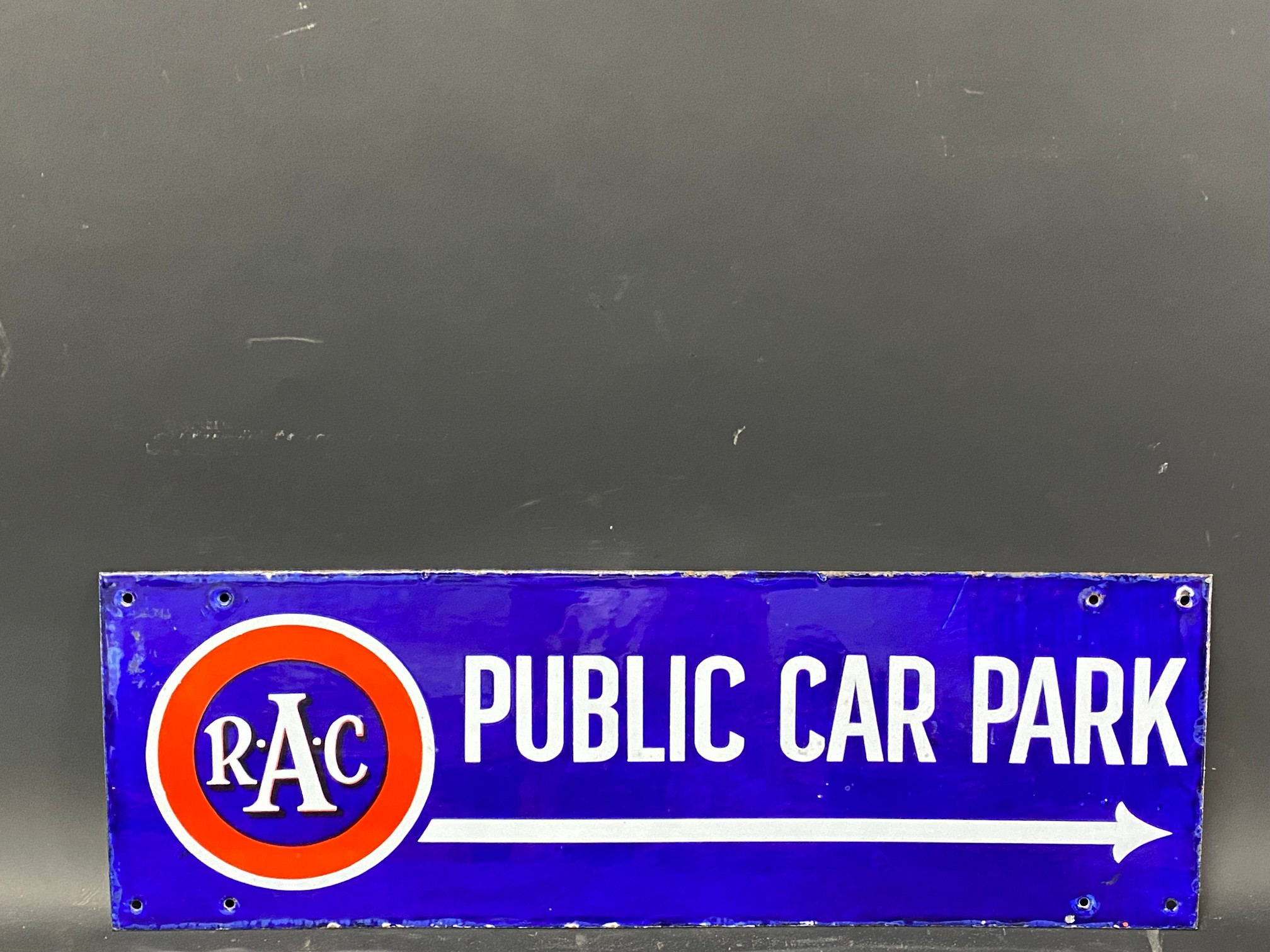 An RAC Public Car Park double sided enamel sign in superb condition, by Bruton of Palmers Green, - Image 5 of 7