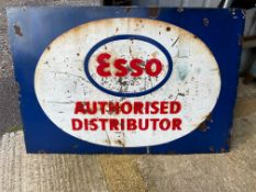 A large Esso Authorised Distributor enamel sign, 72 x 49".