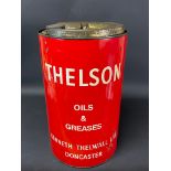 A Thelson Oils & Greases five gallon cylindrical drum in good condition.