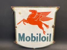 A Mobiloil flying Pegasus enamel sign, 15 x 15".