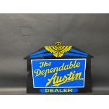 A reproduction Austin double sided enamel sign, produced by The Vintage Austin Register in 2017,