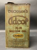 An early Duckham's Adcol Motor Oil gallon can.