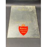 A Royal Insurance Group rectangular advertising mirror, 10 x 14".