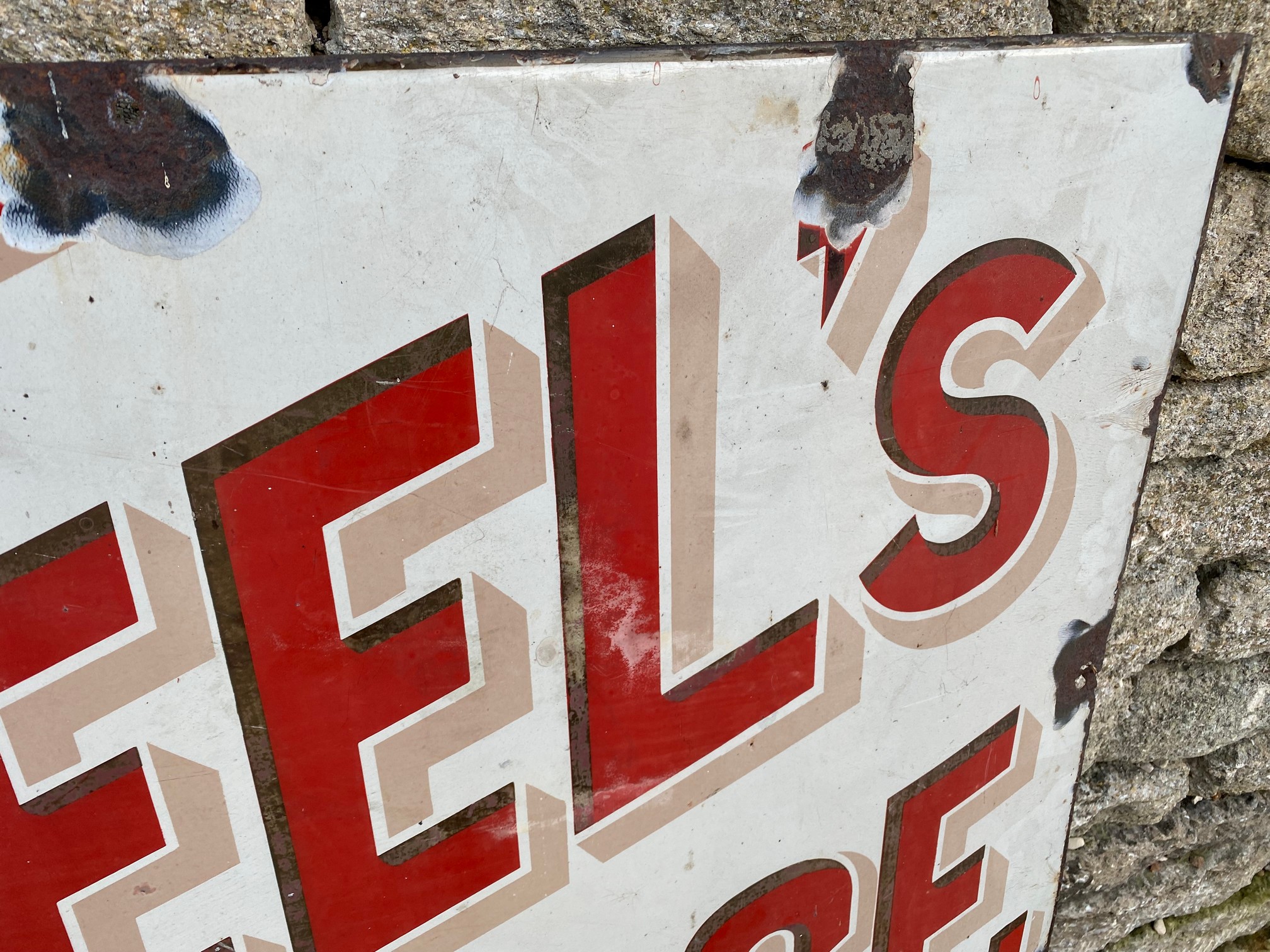 A rectangular enamel sign for Steel's Garage of Cheltenham (H.E. Steel Ltd.), made by Chromo, 36 x - Image 2 of 4