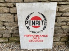 A Penrite Lubricants plastic advertising sign, 24 x 33".