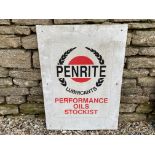 A Penrite Lubricants plastic advertising sign, 24 x 33".