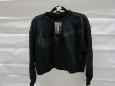 Nike Womens Black Sweat Jumper size XS new with tag RRP £40 see image for design