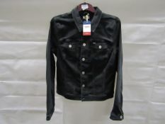 Tommy Hilfiger Jeans Black Stretch Denim Jacket size L new with tag RRP £100 see image for design