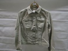 Heine Womens Taupe Demin Jacket size 10 new see image for design