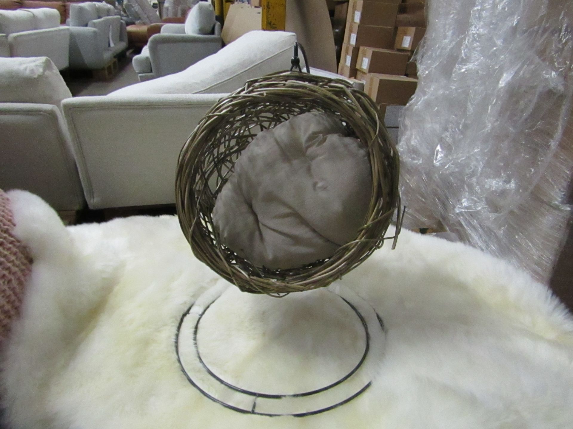 Pet Collection - Rattan Cat Egg Chair With Cushion - Unchecked & Boxed.