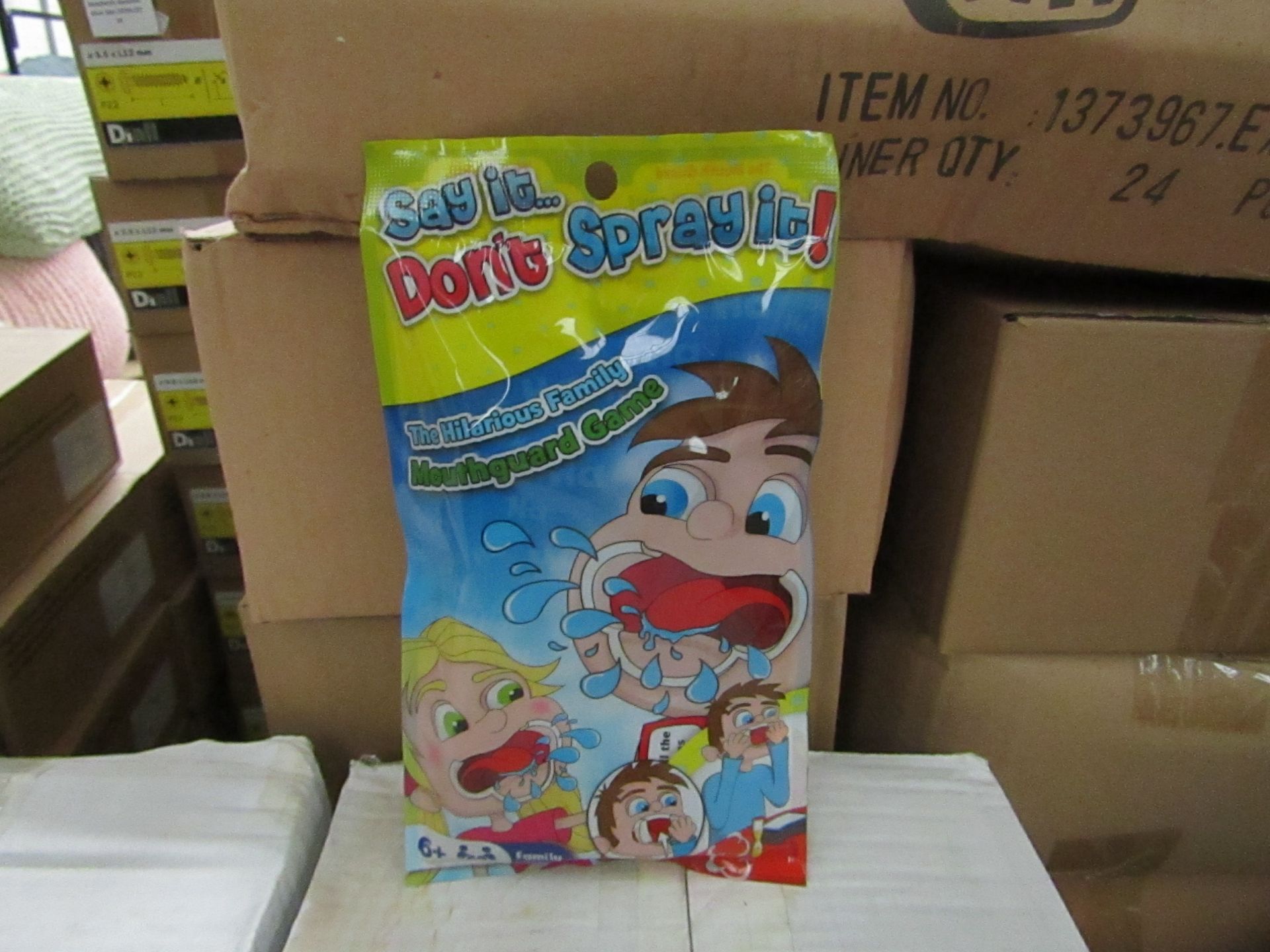 3x Boxes Containing 24 Pcs Per Box Being : Toy Universe - Don’t Spray It, Say It ( Mouth Guard