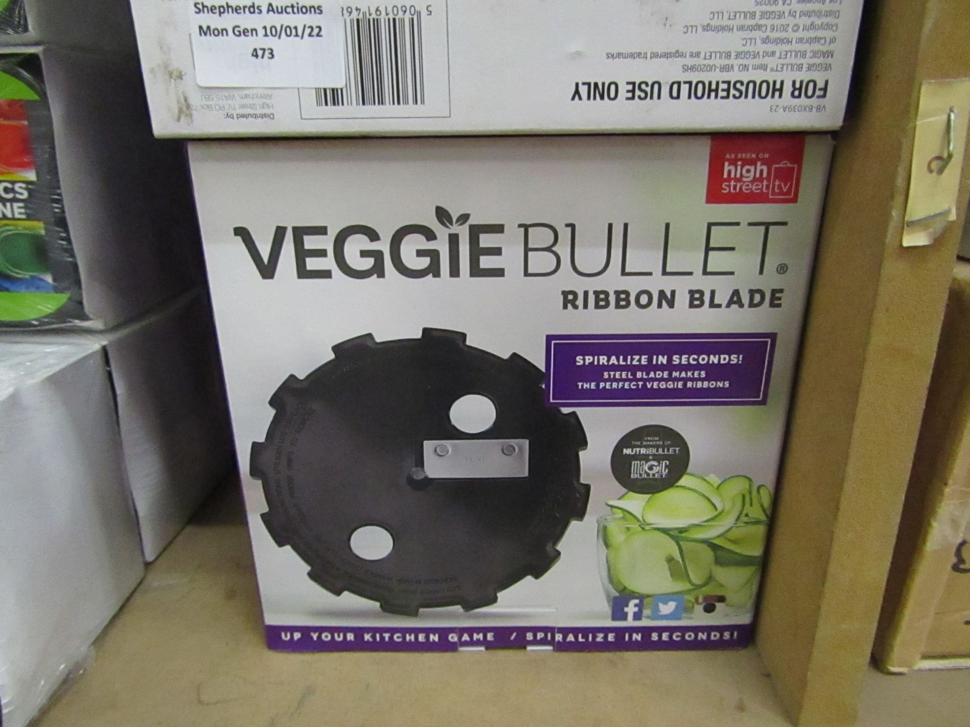 | 6x | VEGGIE BULLET RIBBON BLADE ACCESSORY | NEW & BOXED | NO ONLINE RESALE | SKU - | RRP £9.99 |