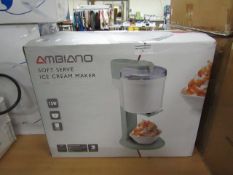 Ambiano - Soft Serve Ice Cream Maker 15w - Unchecked & Boxed.
