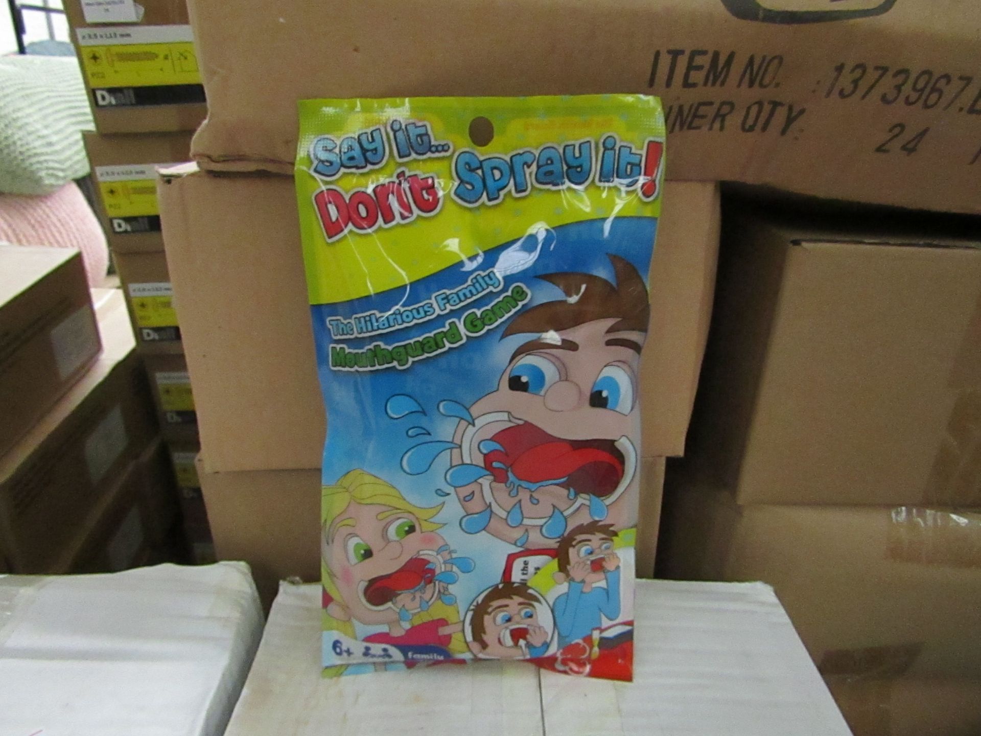 3x Boxes Containing 24 Pcs Per Box Being : Toy Universe - Don’t Spray It, Say It ( Mouth Guard