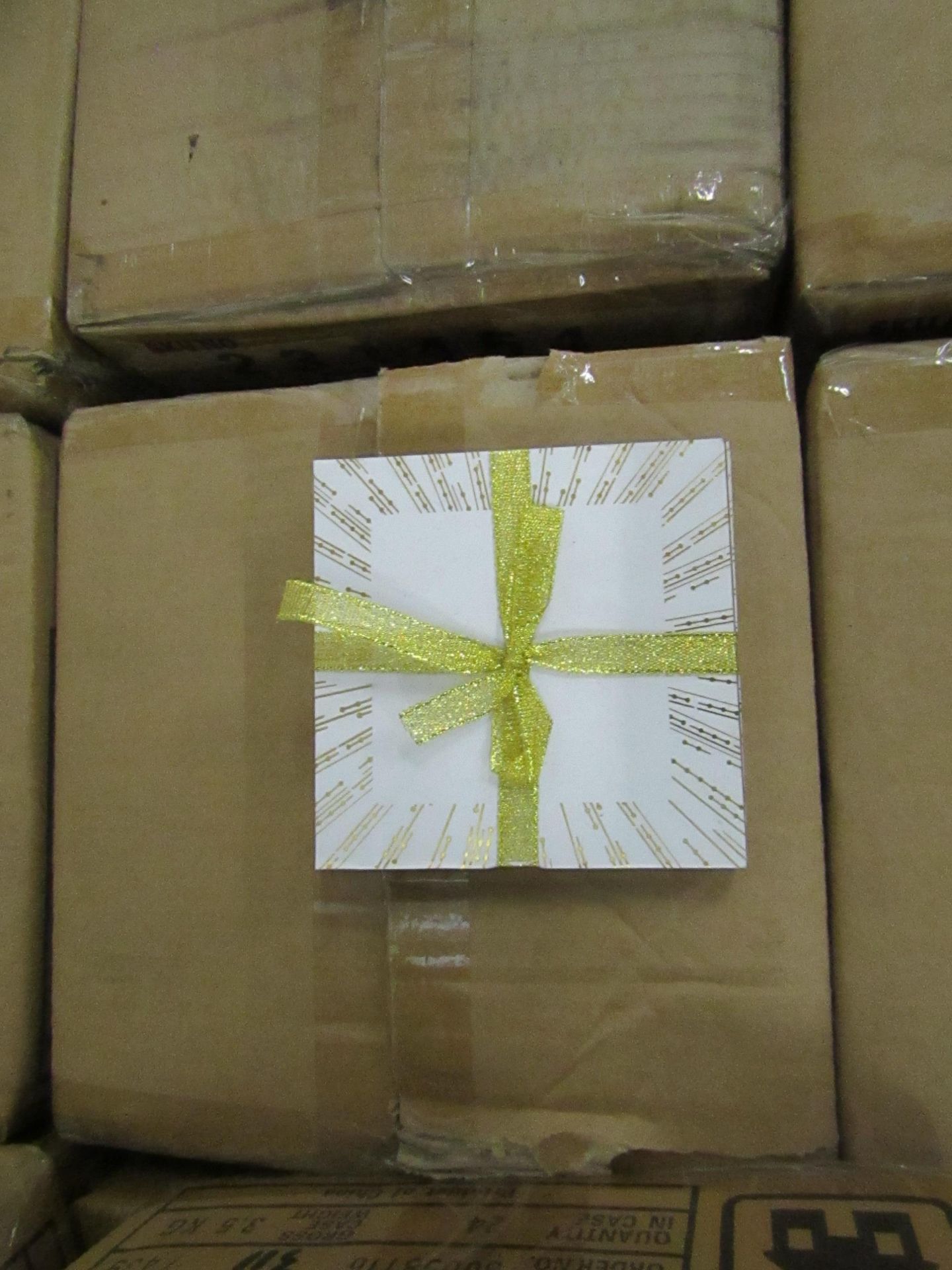 2x Box Of 24x Packs of 4 Xmas Coaster - Glittered - Unused & Boxed.