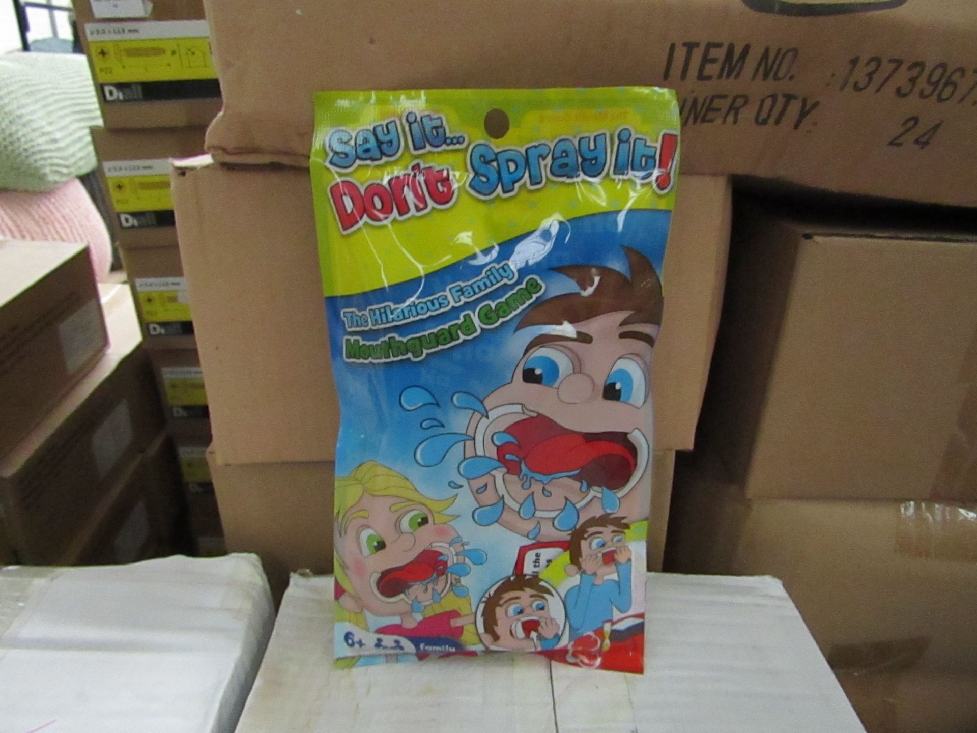 3x Boxes Containing 24 Pcs Per Box Being : Toy Universe - Don’t Spray It, Say It ( Mouth Guard