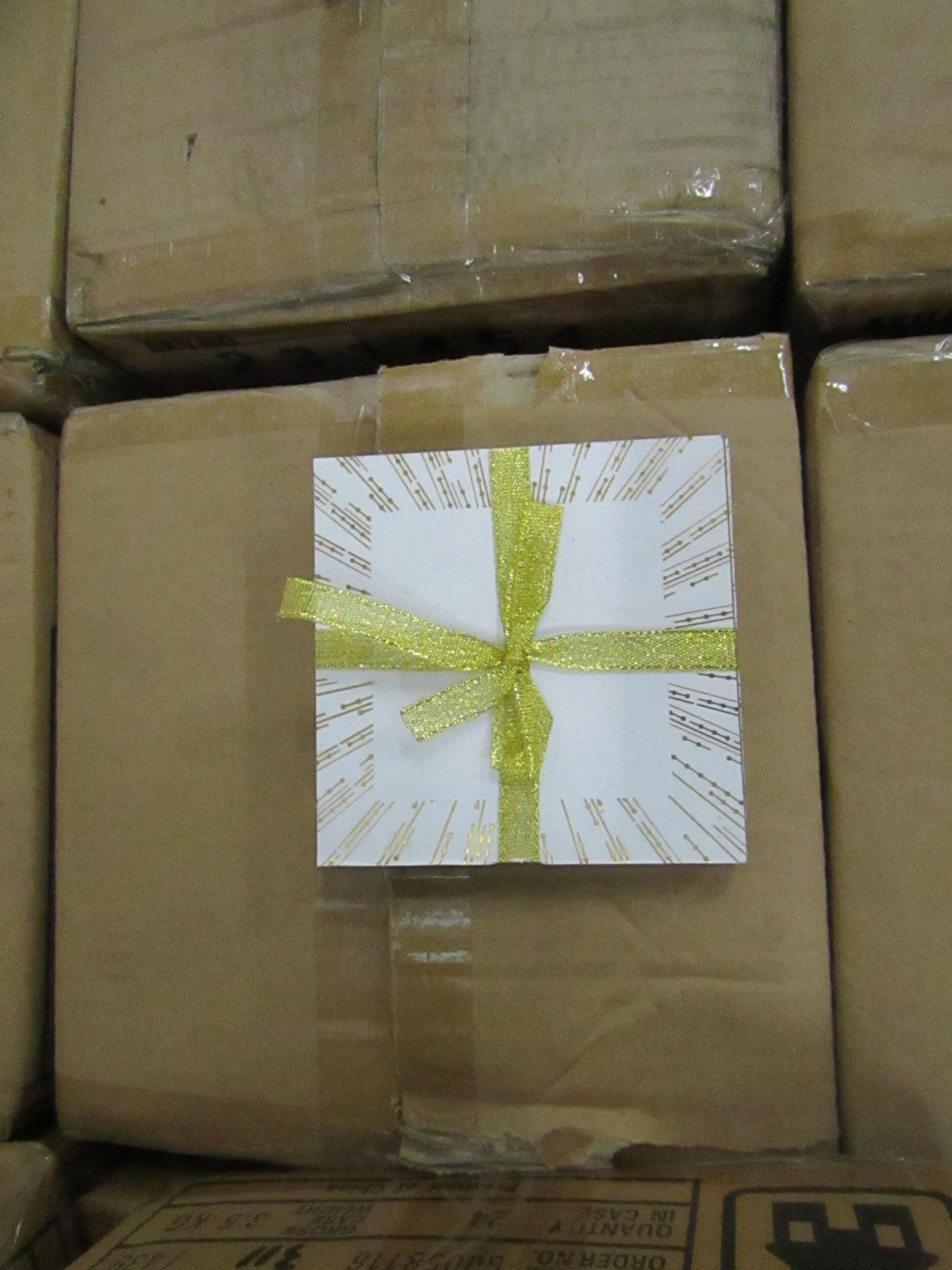 2x Box Of 24x Packs of 4 Xmas Coaster - Glittered - Unused & Boxed.