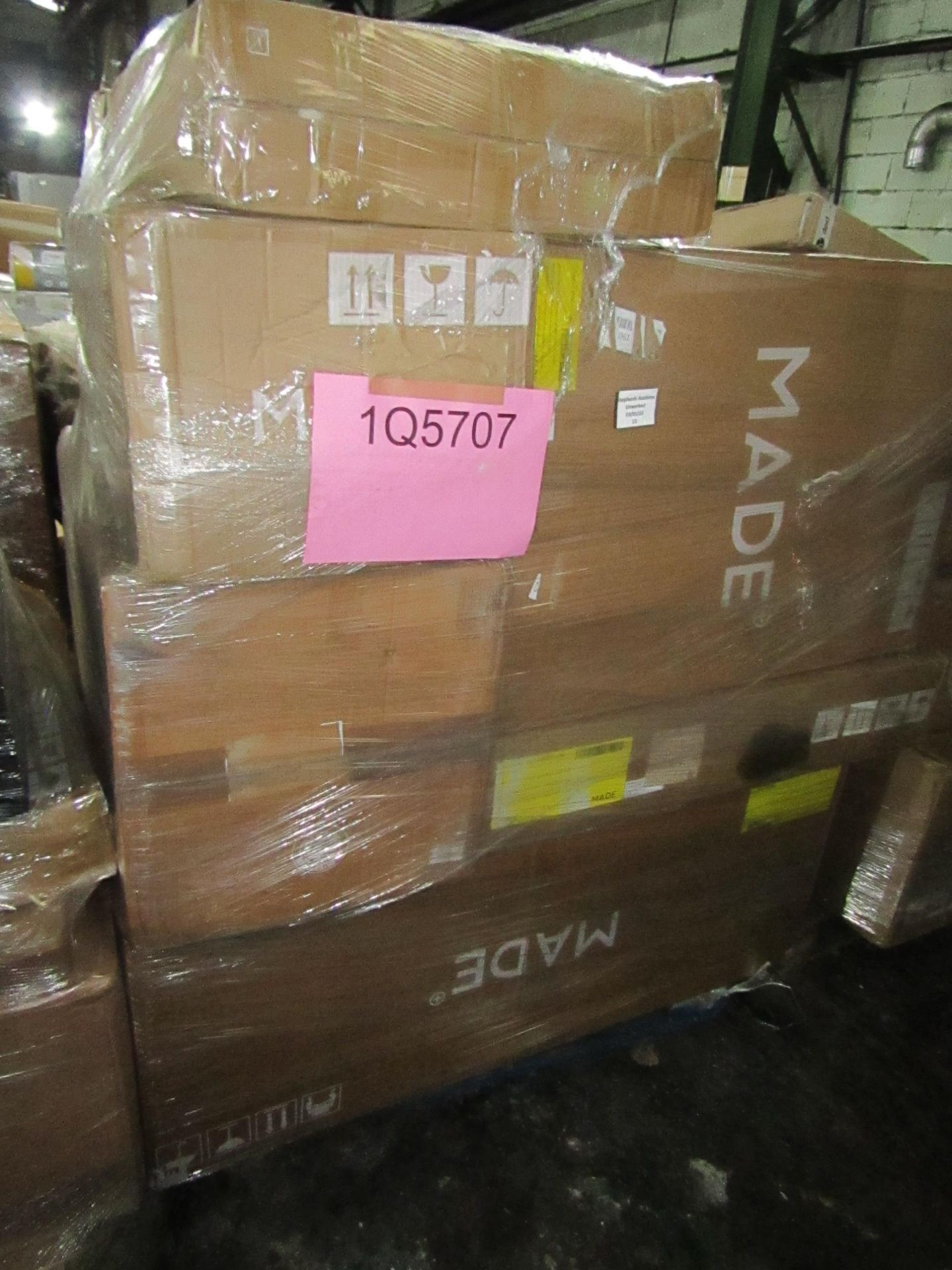 Mixed pallet of Made.com customer returns to include 10 items of stock with a total RRP of