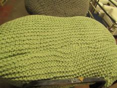 1 x Made.com Andra Chunky Knit Bean Bag Large Soft Jade Green RRP £169 SKU MAD-AP-OTOARA011GRE-UK