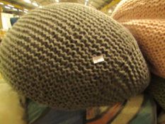1 x Made.com Aki 100% Wool Knitted Cocoon Bean Bag Grey RRP £79 SKU MAD-AP-OTOAKI001GRY-UK TOTAL RRP