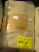 | 1X | MADE.COM MARZIA PAIR OF EYELET CURTAINS 125X260 | NATURAL WEAVE| RRP £45 |