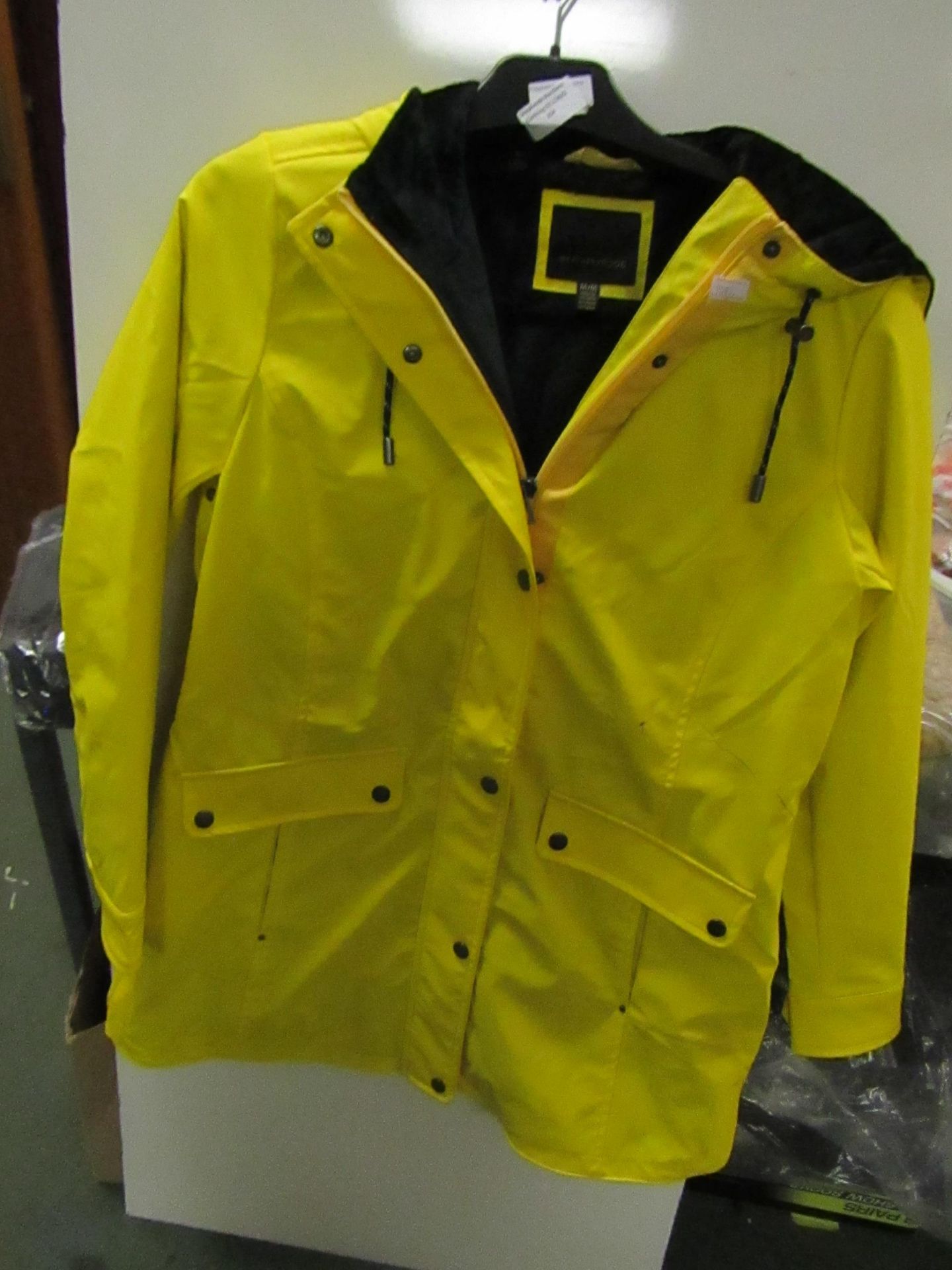 Water Resistant Jacket Modern Fit Light Padding For Warmth Yellow ( Has Got Biro Marks On it )