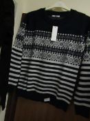 AJC Jumper Size Navy/grey Size 10/12 New With Tags