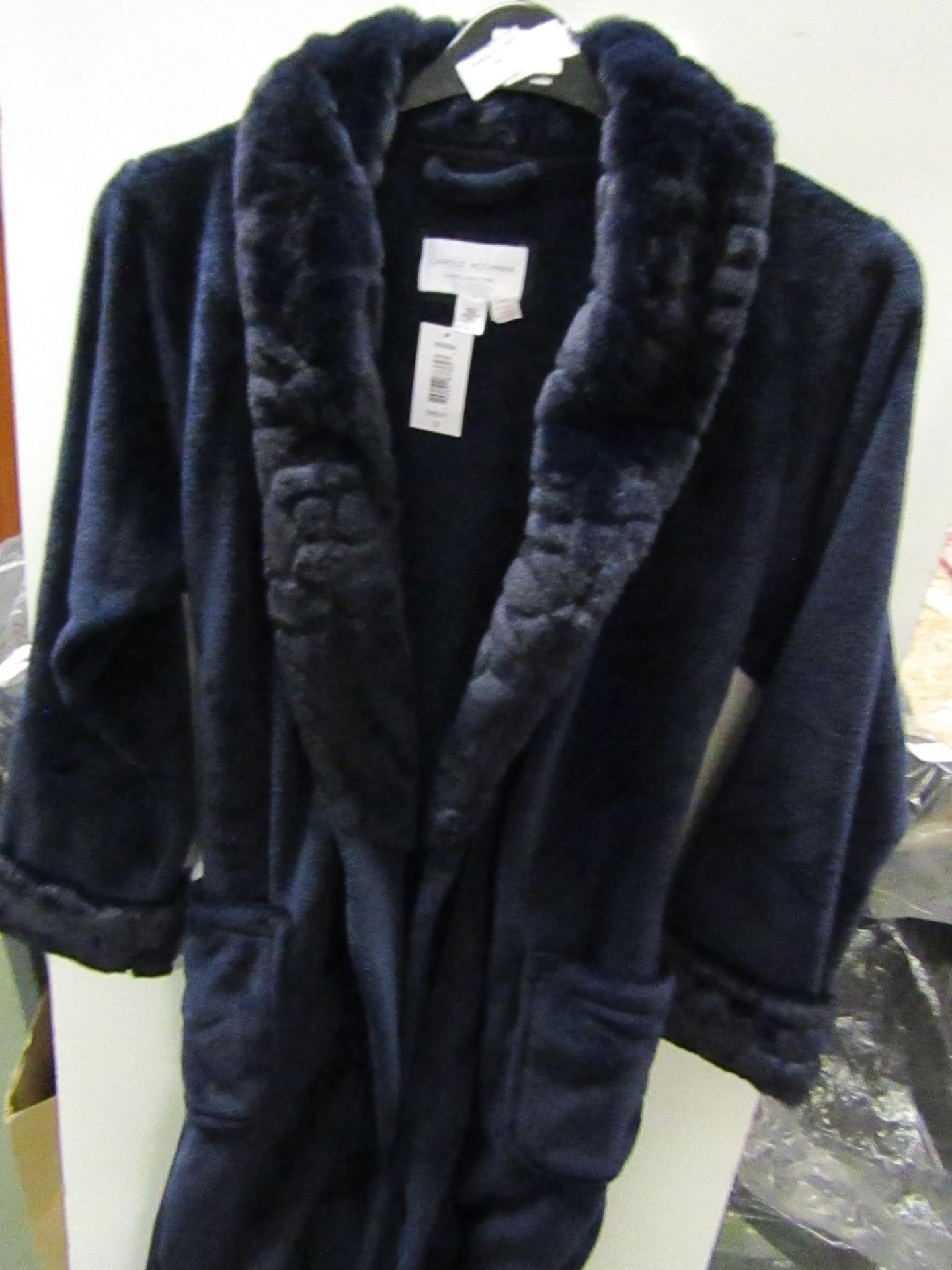 Carole Hochman Fleecy Dressing Gown Navy Size S New With Tags