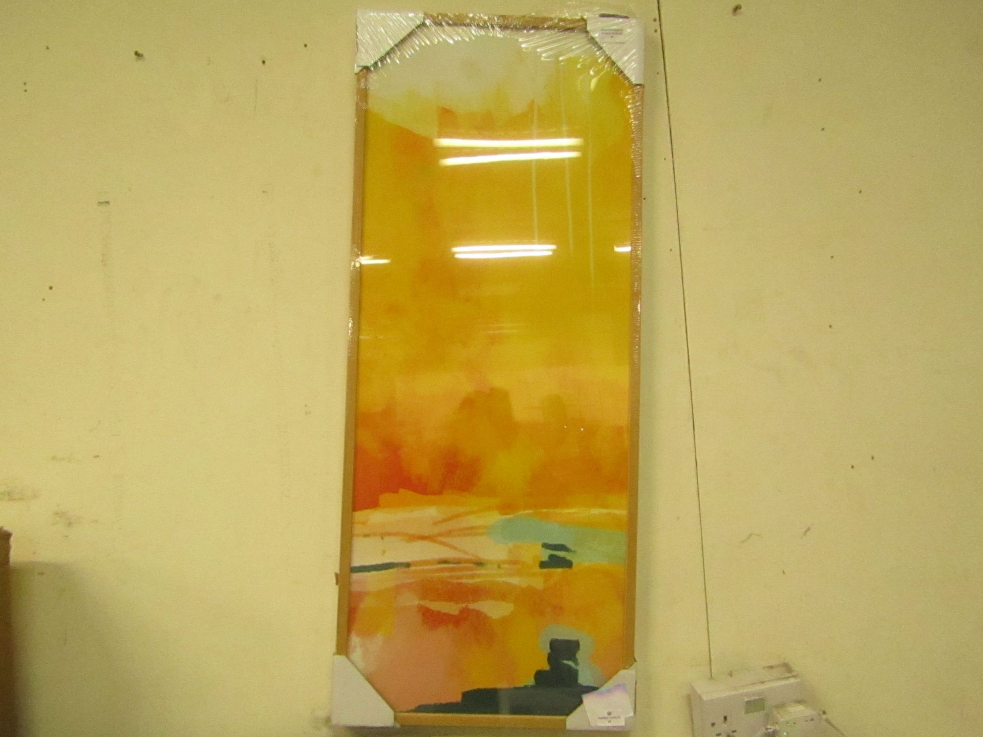 1 x Made.com Sunny Landscape by Ana Rut Bre Framed Wall Art Print 40x100cm Orange RRP £129 SKU MAD-
