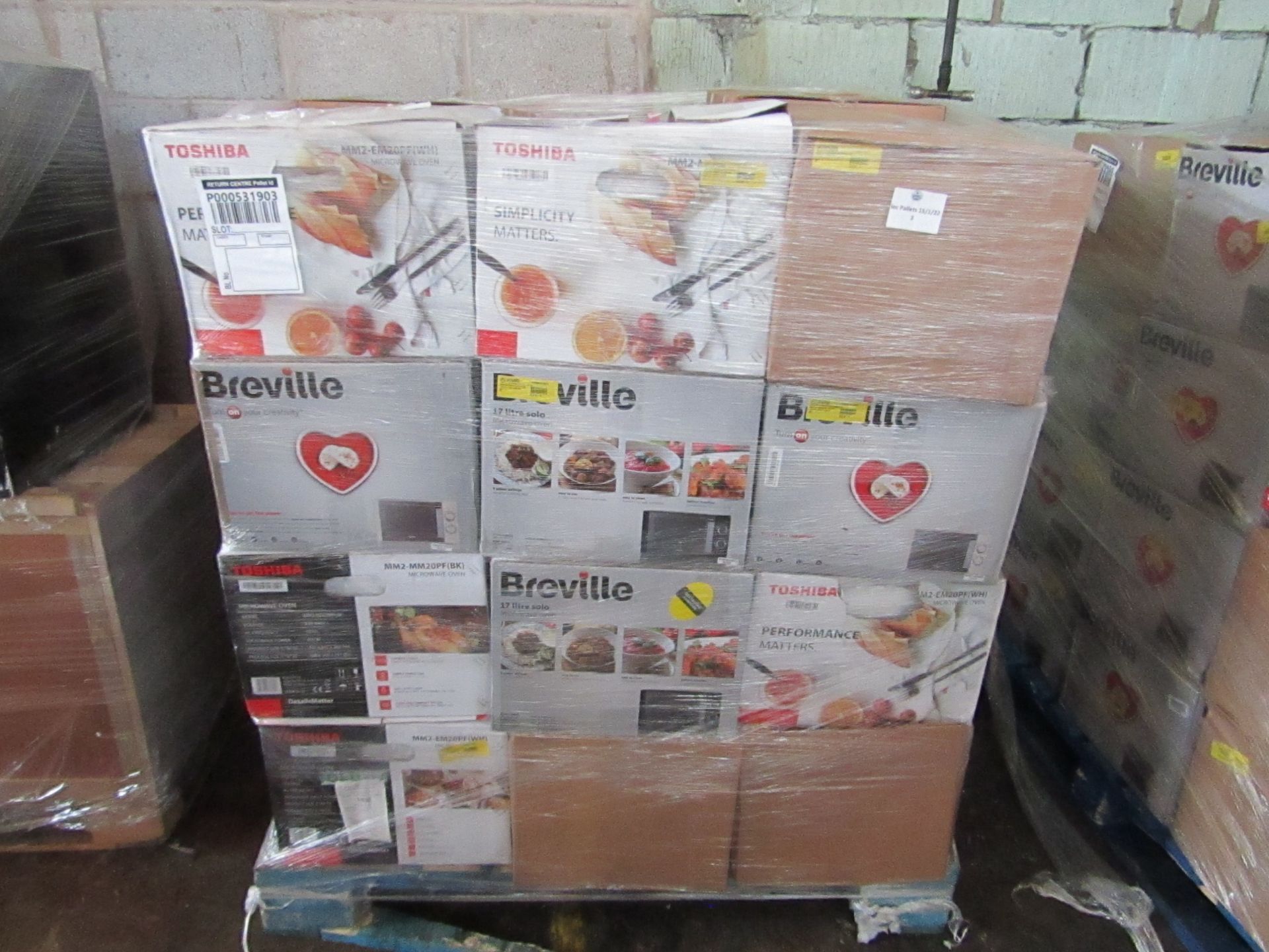 | 1X | PALLET OF 24 X TOSHIBA, BREVILLE & NON ORIGINAL BOXED, | UNCHECKED & BOXED | NO ONLINE RESALE