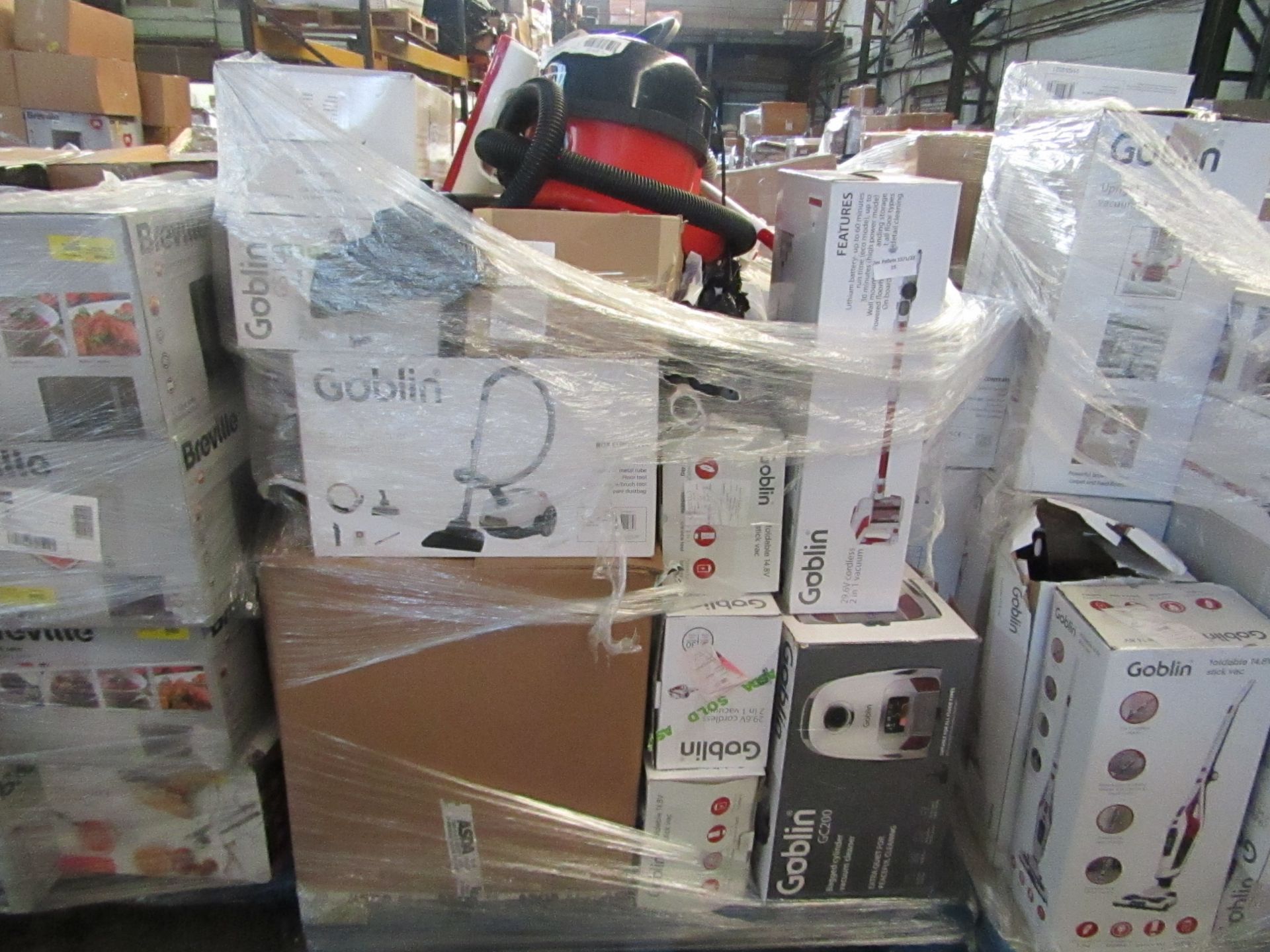 | 1X | UNMANIFESTED PALLET OF APPROX 20 VARIOUS BRANDED VACUUM CLEANERS SOME BOXED AND SOME