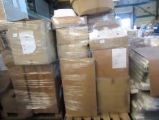 1x Unmanifested 6ft Tall pallet of mixed bathroom from a wholesaler warehouse clearance, the