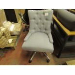 1 x Made.com Flynn Office Chair Persian Grey RRP £169 SKU MAD-AP-CHAFLN066GRY-UK TOTAL RRP £169 This