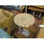 | 1X | COX & COX TAMAN NATURAL SIDE TABLE WHITE | ITEM UNCHECKED & BOXED | RRP £150 |
