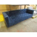 1 x Swoon Vincent MTO Three-Seater Sofa in Ink EasyVelvet RRP £1499 SKU SWO-AP-