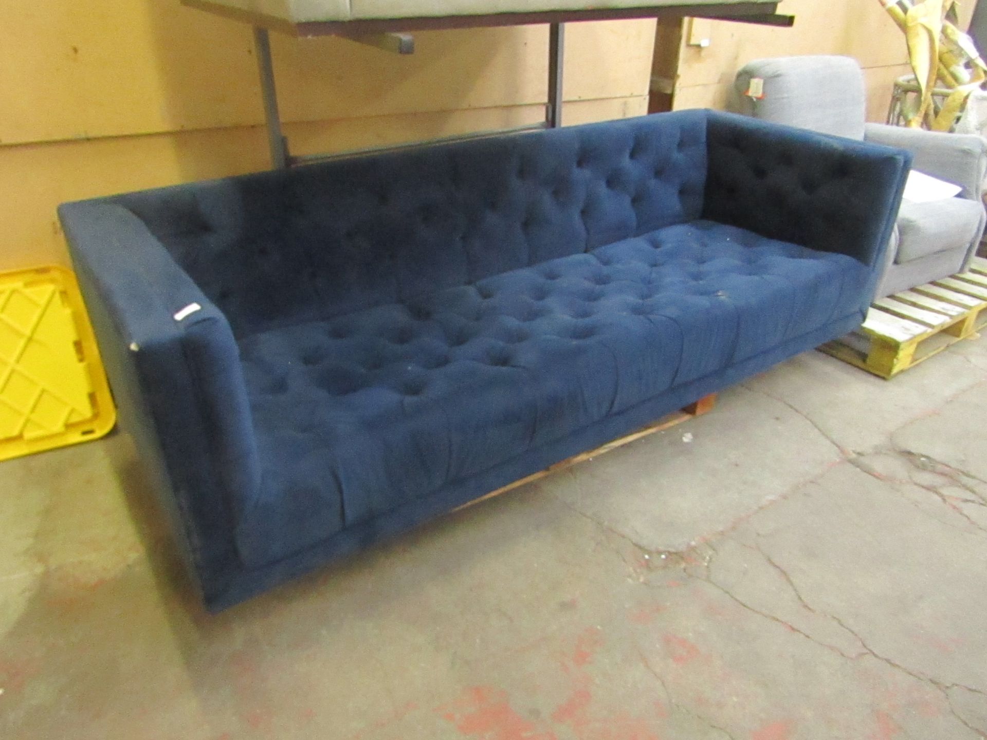 1 x Swoon Vincent MTO Three-Seater Sofa in Ink EasyVelvet RRP £1499 SKU SWO-AP-