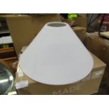 | 1X | MADE.COM ALIZ TEXTURED CONICAL SHADE | WHITE | UNCHECKED & BOXED | RRP £- |