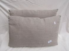 | 1X | MADE.COM SET OF 2 NATURAL WEAVE CUSHIONS, 35X50CM | DECENT CONDITION & UNPACKAGED |