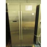 Bosch - American Fridge Freezer, Tested working and gets cold, has a small dent and blemish on the
