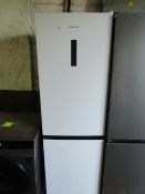 Hisense Free Standing Tall Fridge Freezer. White, Vendor Suggests Item Is Working, Model Number -