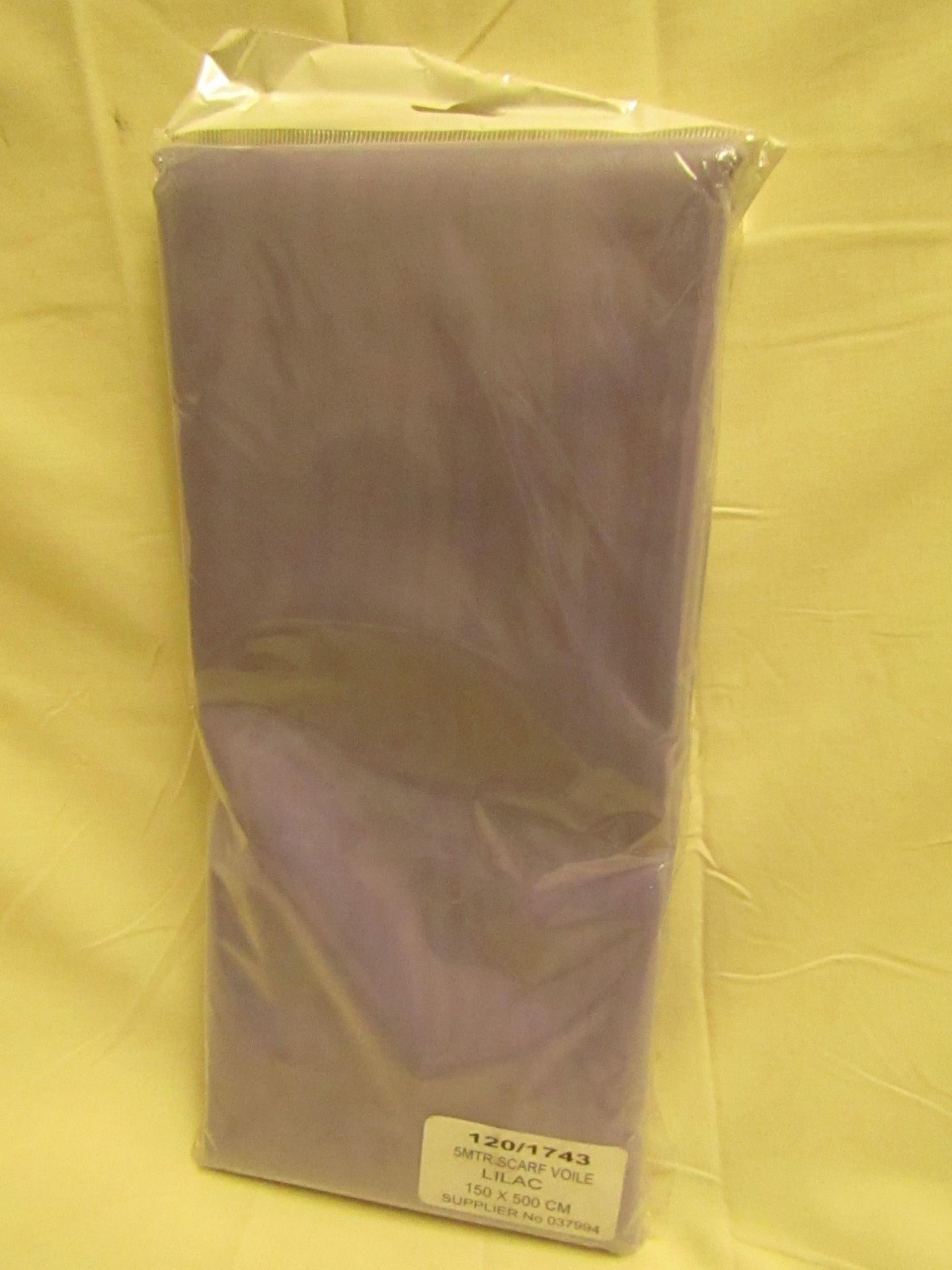 2 X 5 MT Voiles Lilac Size 150 CM X 500 CM New & Packaged