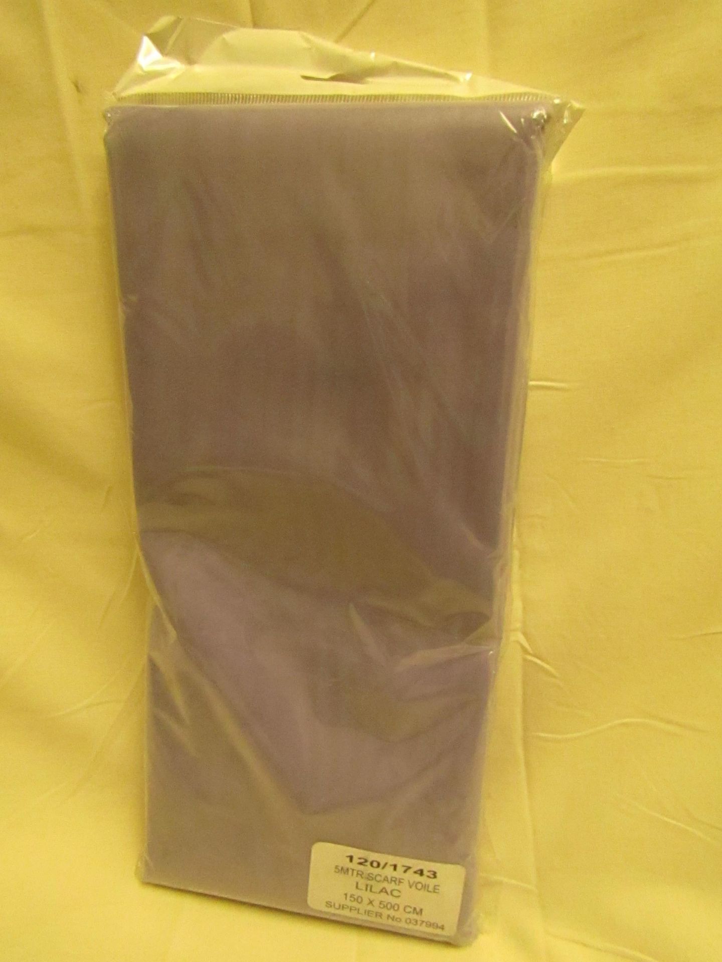 2 X 5 MT Voiles Lilac Size 150 CM X 500 CM New & Packaged