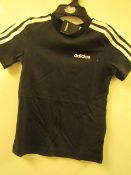 Adidas T/Shirt Black/White Aged 5-6 yrs New & Packaged
