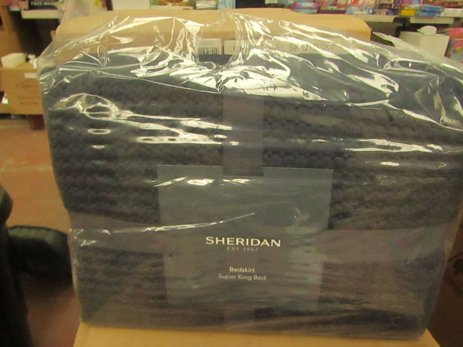 Sheridan - Christobel Bedskirt - Colour Midnight - Size Super-King - New & Packaged. RRP £75.